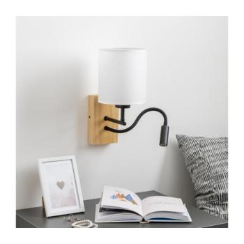 BRILAGI - LED Fali lámpa NUBILA WOOD 1xE27/25W/230V + LED/3W tölgy/fehér BG1564+BG1586 kép