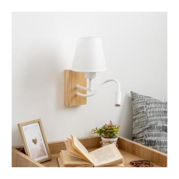 BRILAGI - LED Fali lámpa NUBILA WOOD 1xE27/25W/230V + LED/3W tölgy/fehér BG1565+BG1573 kép
