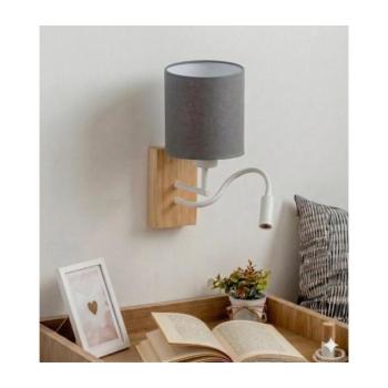 BRILAGI - LED fali lámpa NUBILA WOOD 1xE27/25W/230V + LED/3W tölgy/fehér/világosszürke BG1565+BG2454 kép