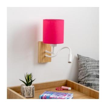 BRILAGI - LED Fali lámpa NUBILA WOOD 1xE27/25W/230V + LED/3W tölgy/rózsaszín BG1565+BG1577 kép