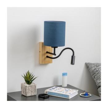 BRILAGI - LED Fali lámpa NUBILA WOOD 1xE27/25W/230V+ LED/3W tölgy/sötét kék BG1564+BG1575 kép