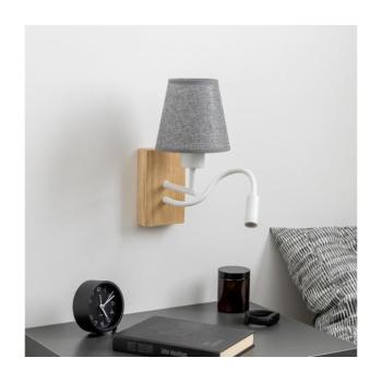 BRILAGI - LED Fali lámpa NUBILA WOOD 1xE27/25W/230V + LED/3W tölgy/szürke BG1565+BG1569 kép