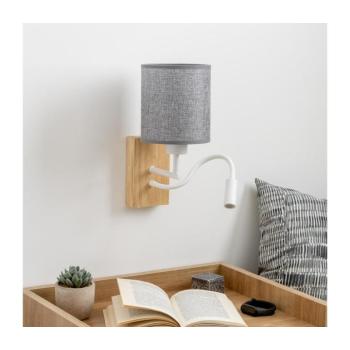 BRILAGI - LED Fali lámpa NUBILA WOOD 1xE27/25W/230V + LED/3W tölgy/szürke BG1565+BG1582 kép
