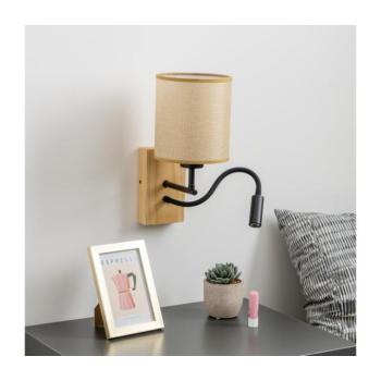 BRILAGI - LED Fali lámpa NUBILA WOOD 1xE27/25W/230V +LED/3W tölgy/világosbarna BG1564+BG1584 kép