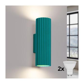 BRILAGI - LED fali lámpatest CRESTO 2xGU10/10W/230V 20 cm türkiz BR.1952 kép