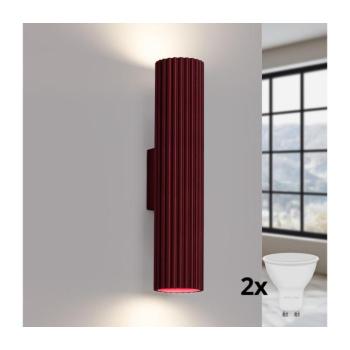 BRILAGI - LED fali lámpatest CRESTO 2xGU10/10W/230V 30 cm bordó BR.1927 kép