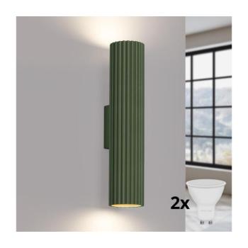 BRILAGI - LED fali lámpatest CRESTO 2xGU10/10W/230V 30 cm zöld BR.1615 kép