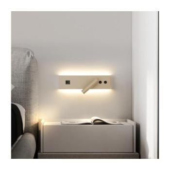 BRILAGI-LED Falra szerelhető spotlámpa USB-porttal NOCTIS LED/3W/230V+LED/9W bézs BRI921 kép