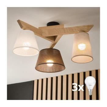 BRILAGI - LED Felületre szerelhető csillár ANTHONY 3xE14/40W/230V tölgy 8590828610700 kép