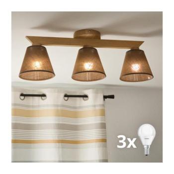BRILAGI - LED Felületre szerelhető csillár ANTHONY 3xE14/40W/230V tölgy/barna 8590828610588 kép