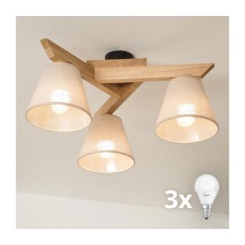 BRILAGI - LED Felületre szerelhető csillár ANTHONY 3xE14/40W/230V tölgy/bézs 8590828610618 kép