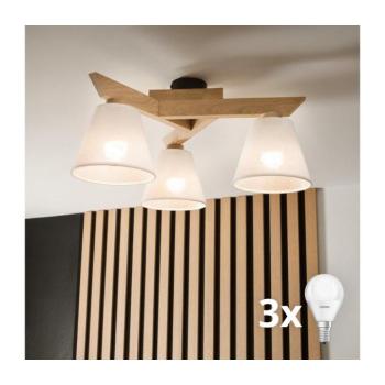 BRILAGI - LED Felületre szerelhető csillár ANTHONY 3xE14/40W/230V tölgy/fehér 8590828610601