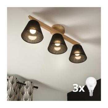 BRILAGI - LED Felületre szerelhető csillár ANTHONY 3xE14/40W/230V tölgy/fekete 8590828610595 kép