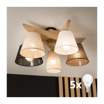 BRILAGI - LED Felületre szerelhető csillár ANTHONY 5xE14/40W/230V tölgy 8590828610823 kép