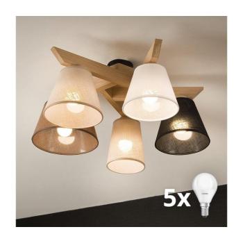 BRILAGI - LED Felületre szerelhető csillár ANTHONY 5xE14/40W/230V tölgy 8590828610830 kép