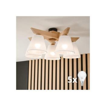BRILAGI - LED Felületre szerelhető csillár ANTHONY 5xE14/40W/230V tölgy/fehér 8590828610748 kép