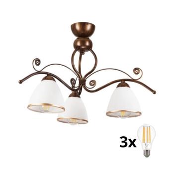BRILAGI - LED Felületre szerelhető csillár ANTICO 3xE27/60W/230V bronz patina 8590828000105 kép