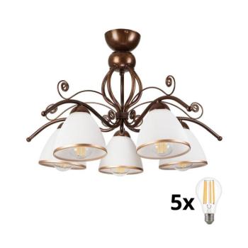 BRILAGI - LED Felületre szerelhető csillár ANTICO 5xE27/60W/230V bronz patina 8590828000112 kép