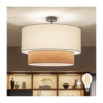 BRILAGI - LED felületre szerelhető csillár CERIA 1xE27/60W/230V átm. 50 cm fekete/fehér/bézs BG3989+EG781089 kép