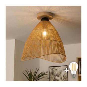 BRILAGI - LED felületre szerelhető csillár CERIA BOHO 1xE27/40W/230V átm. 50 cm barna/tölgy BG3985+EG781102 kép