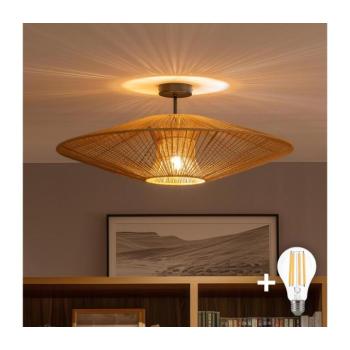 BRILAGI - LED felületre szerelhető csillár CERIA BOHO 1xE27/60W/230V átm. 70 cm fekete/barna BG3989+EG781104 kép
