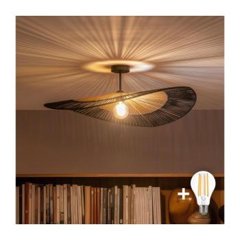 BRILAGI - LED felületre szerelhető csillár CERIA BOHO 1xE27/60W/230V Ø 80 cm fekete/barna BG3989+EG781092 kép