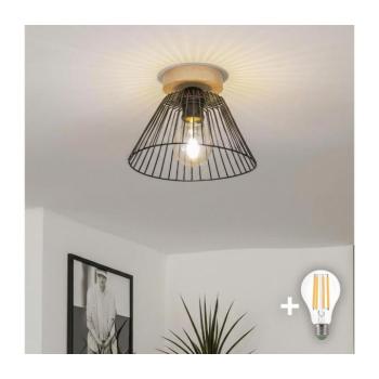 BRILAGI - LED felületre szerelhető csillár CERIA WIRE 1xE27/40W/230V Ø 30 cm fekete/tölgy BG3985+EG300163 kép