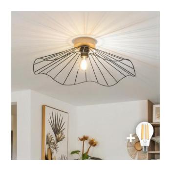 BRILAGI - LED felületre szerelhető csillár CERIA WIRE 1xE27/40W/230V Ø 60 cm fekete/tölgy BG3985+EG300156 kép
