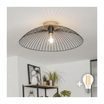 BRILAGI - LED felületre szerelhető csillár CERIA WIRE 1xE27/40W/230V, Ø 60 cm, fekete/tölgy BG3985+EG300161 kép