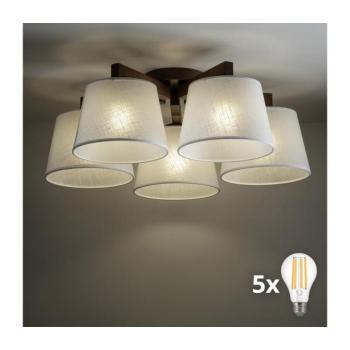 BRILAGI - LED felületre szerelhető csillár LATTE 5xE27/15W/230V fenyő/fehér 11579 kép