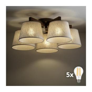 BRILAGI - LED felületre szerelhető csillár LATTE 5xE27/15W/230V fenyő/krémszínű 11578 kép