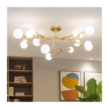 BRILAGI - LED Felületre szerelhető csillár MISTEL 15xG9/3W/230V arany/fehér 3009-15GW kép