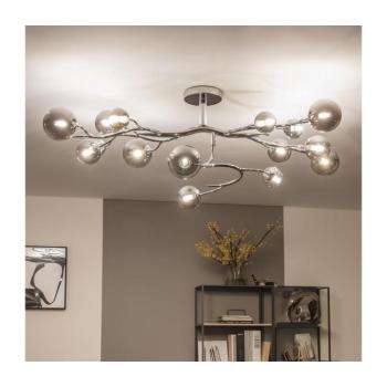 BRILAGI - LED felületre szerelhető csillár MISTEL 15xG9/3W/230V fekete króm/füstszínű 3009-15CS kép