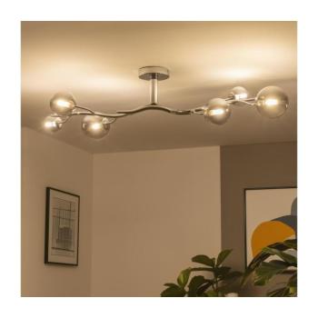 BRILAGI - LED felületre szerelhető csillár MISTEL 6xG9/3W/230V fekete króm/füstszínű 3009-6CS kép