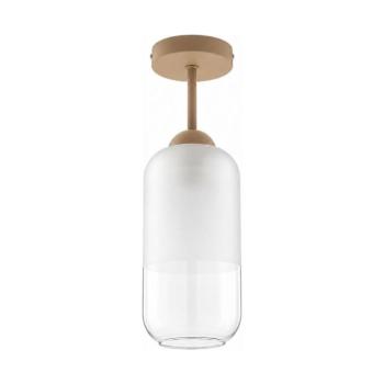 BRILAGI - LED felületre szerelhető csillár RETRO GLASS 1xE27/60W/230V átm. 14 cm bézs/fehér BG3995+NSTK7777 kép