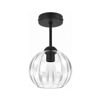 BRILAGI - LED felületre szerelhető csillár RETRO GLASS 1xE27/60W/230V átm. 18 cm fekete/átlátszó BG3989+NSTK7485 kép