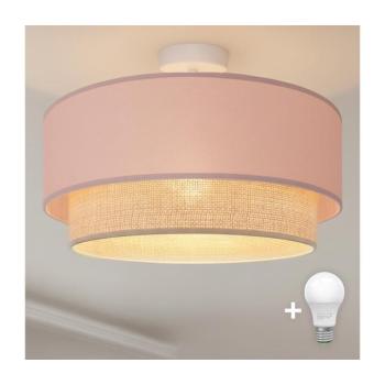BRILAGI - LED felületre szerelhető mennyezeti csillár BOHO BOBO 1xE27/60W/230V átm. 40 cm rózsaszín/krémszínű 8590828051176 kép