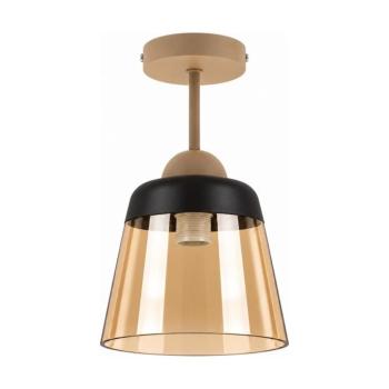 BRILAGI-LED Felületre szerelhető plafonlámpa R GLASS 1xE27/60W/230V átm. 15,5cm bézs/füstös bézs BG3995+NSTK7325 kép