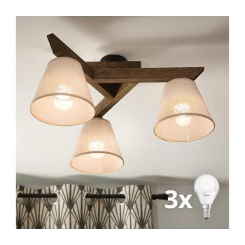 BRILAGI - LED felületre szerelt csillár ANTHONY 3xE14/40W/230V tölgy/dió/bézs. 8590828610656 kép