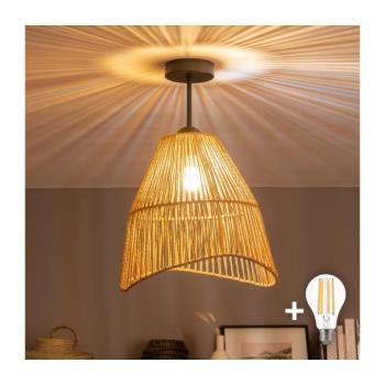 BRILAGI - LED felületre szerelt csillár CERIA BOHO 1xE27/60W/230V átm. 30 cm fekete/barna BG3989+EG781101 kép