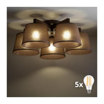 BRILAGI - LED felületre szerelt csillár LATTE 5xE27/15W/230V fenyő/barna 11577