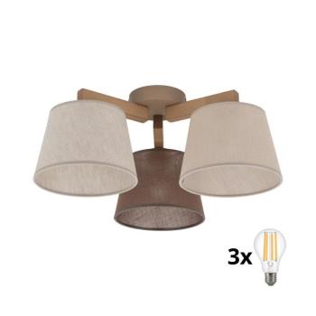 BRILAGI - LED felületre szerelt csillár LATTE SABIA 3xE27/15W/230V fenyő/mix 11576 kép