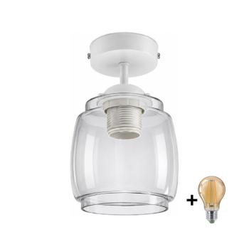 BRILAGI - LED felületre szerelt csillár R GLASS 1xE27/60W/230V átm. 26 cm fehér/füstszürke BG3992+NSTK7417 kép