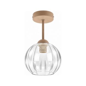 BRILAGI - LED Felületre szerelt csillár RETRO GLASS 1xE27/60W/230V Ø 18 cm bézs/átlátszó BG3995+NSTK7485 kép