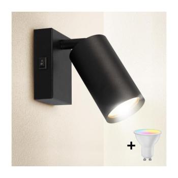 BRILAGI - LED Fényerőszabályozható falra szerelhető irányítható spotlámpa SELE 1xGU10/4,8W/230V fekete BG1372+AI2382 kép