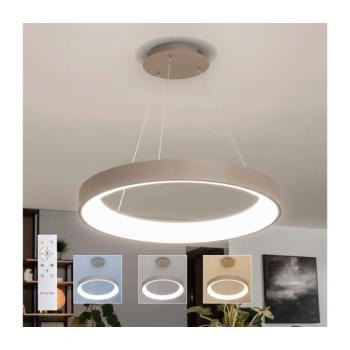 BRILAGI - LED fényerőszabályozható függőlámpa kábelen FALCON II LED/99W/230V Ø 60 cm bézs + távirányító BRDC2668-600/BG kép