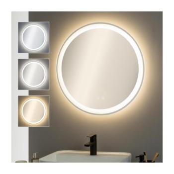 BRILAGI-LED fényerőszabályozható fürdőszobai tükör beépített fűtéssel és háttérvilágítással AVA PRO LED/18W/230V átmérő 60 cm IP44 FG-GM1109-18W kép