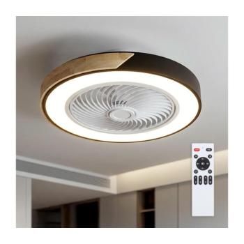 BRILAGI-LED Fényerőszabályozható lámpa látorral LED/30W/230V 3000-6500K fekete/tölgy +távirányító WF-OSD-040-BLK kép