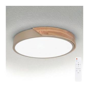 BRILAGI - LED fényerőszabályozható lámpatest PILANA LED/48W/230V tölgy/bézs Ø 40 cm + távirányító WO800-OEM53-40 kép