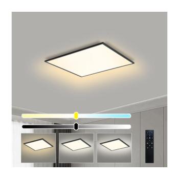 BRILAGI - LED fényerőszabályozható lámpatest SLIMFRAME LED/36W/230V 45x45 cm fekete + távirányító BRI173 kép